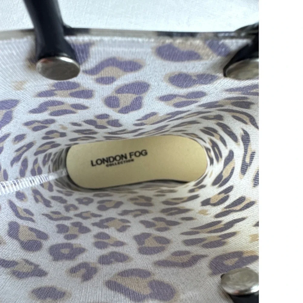 London Fog Girls Leopard‎ Print Rain Boots Size 11 Waterproof Pull On Handles